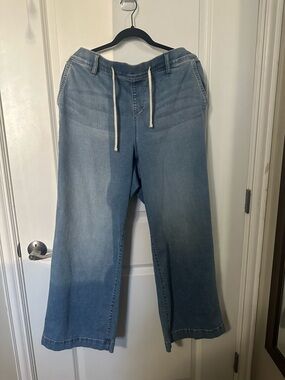 Torrid weekend Light Blue Wide-Leg Jeans with Drawstring Waist